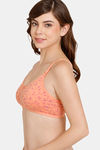 Rosaline Everyday Double Layered Non Wired 3/4th Coverage T-Shirt Bra - Jaffa Orange — thumbnail 3